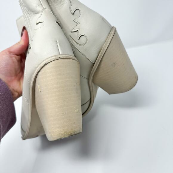 Steve Madden White Western Booties - Picture 8 of 12